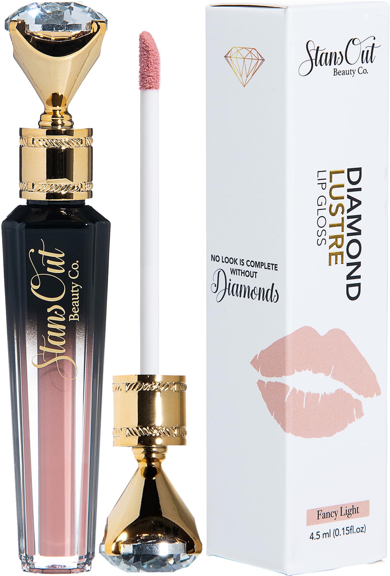 StansOut Beauty Diamond Lustre Fancy Light Hydrating Lip Gloss | Cute Nude Moisturizing Butter-Smooth Colors | Shades for Naturally Plump & Pout,