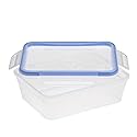 Snapware Total Solution 8.5-Cup Plastic Food Storage Container with Lid, 8.5-Cup Rectangular Meal Prep Container, Non-Toxic, BPA-Free Lid with 4…