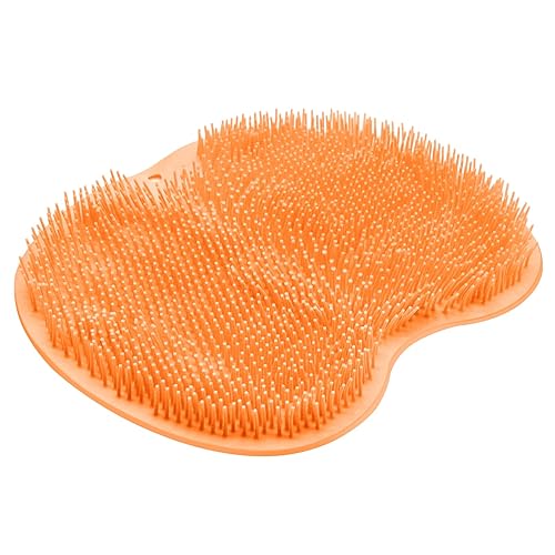 Shower Foot Scrubber Mat Back Washer Back Exfoliating Bath Wash Pad Wall Mounted Slip Suction Cups Foot Scrubber for Use in Shower Cups Foot Cleaner