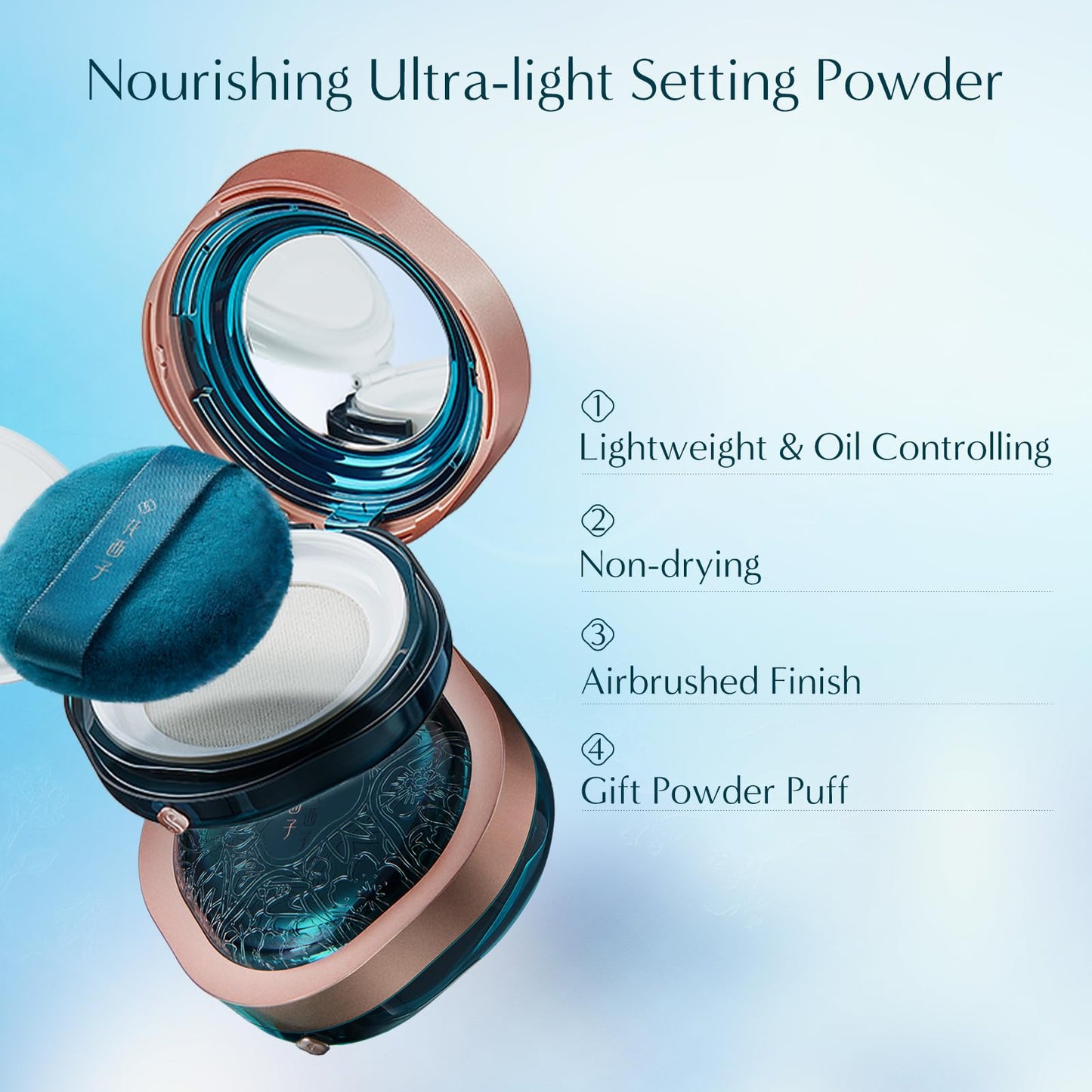 FLORASIS Ultra-light Setting Powder Fairy Peach Blossom Translucent Face Loose Powder for Women 03 Mist
