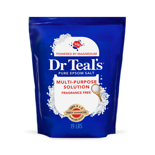 Dr Teal's Pure Epsom Salt Multipurpose Solution, Fragrance Free, Bulk Size - 19 lbs Beauty and Personal Care Dr Teal's Default Title