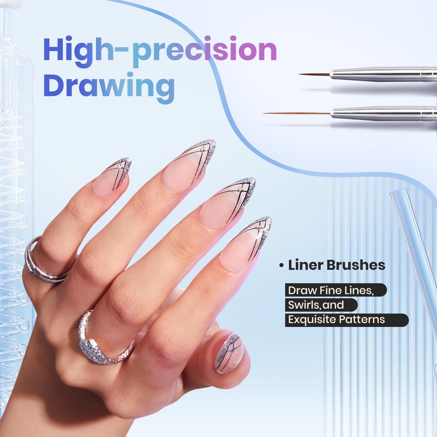 Beetles Red Gel Nail Polish & Nail Art Brushes Set-Heart Desire Multifunctional Nail Brushes Kit for Nail Art with Heart Nail Gems&Nail stickers Beauty and Personal Care beetles Gel Polish