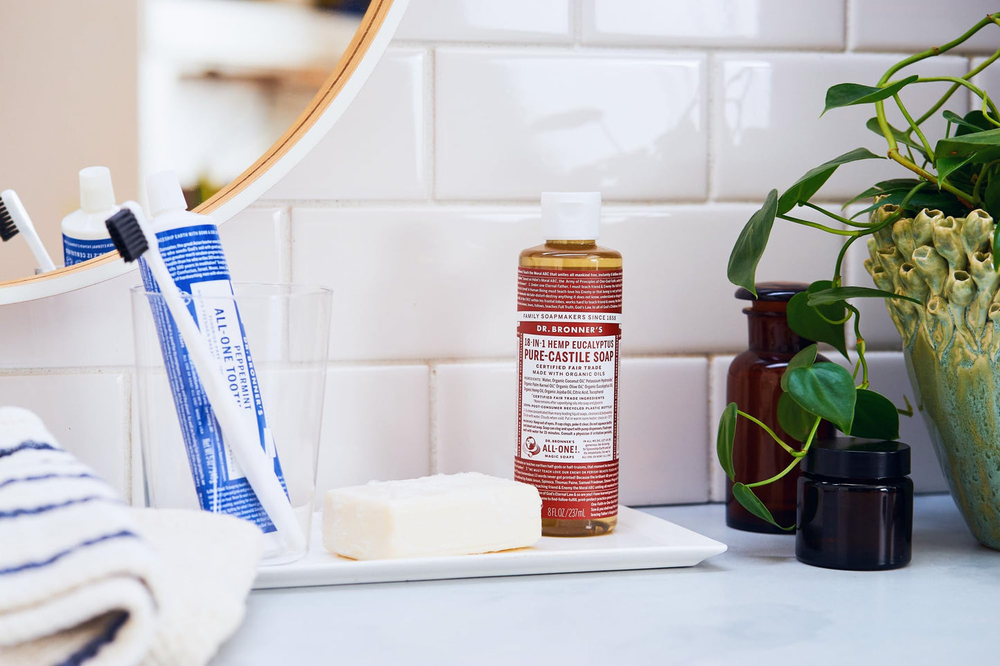Dr. Bronner's Magic Soaps: Liquid Castile Soap, Eucalyptus 8 oz (3 pack)