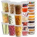 Klex 32 Oz, 12 Sets Deli Containers with Airtight Lids, BPA Free Heavyweight Plastic Meal Prep Food Container for Soup, Freezer & Dishwasher…