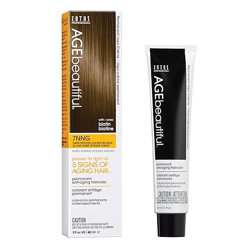 AGE beautiful Permanent Hair Color Dye Liqui Creme | 100% Gray Coverage | Anti-Aging Haircolor | Biotin for Thicker, Fuller Hair | Professional Salon
