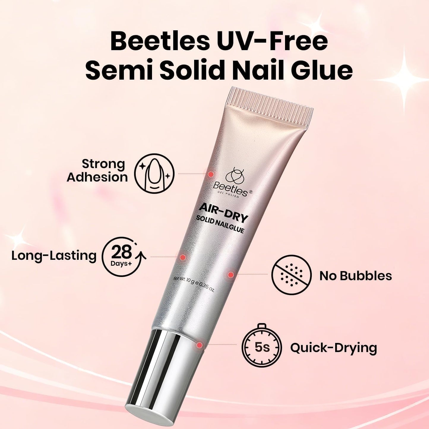 Beetles Toe Nail Tips Kit Square with Nail Glue - 16 Sizes 256 Pcs Pre-etched Double Matte Full Cover Press on Toenails Super Strong Nail Glue, Toe Beauty and Personal Care beetles Gel Polish