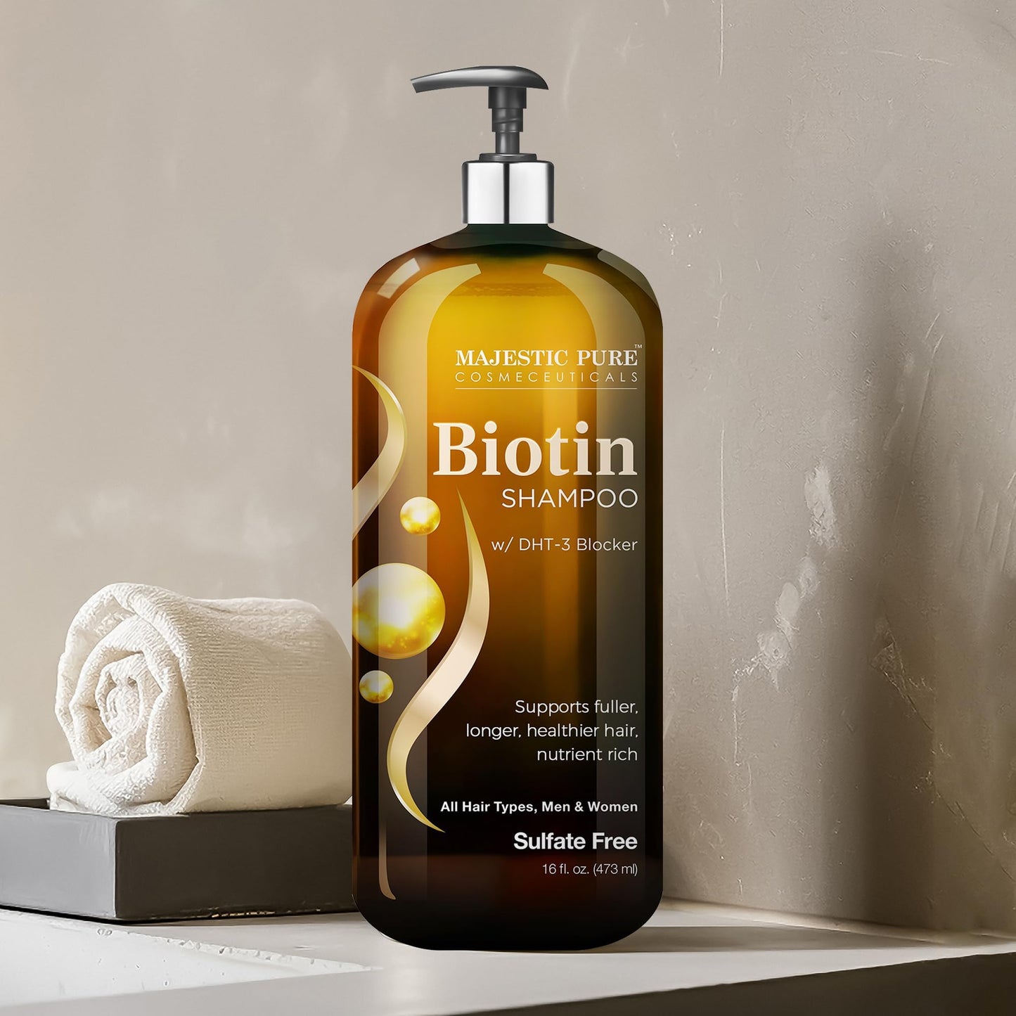 Majestic Pure Rosemary Castor & Biotin Shampoo for Thinning Hair-16fl oz Beauty and Personal Care Majestic Pure