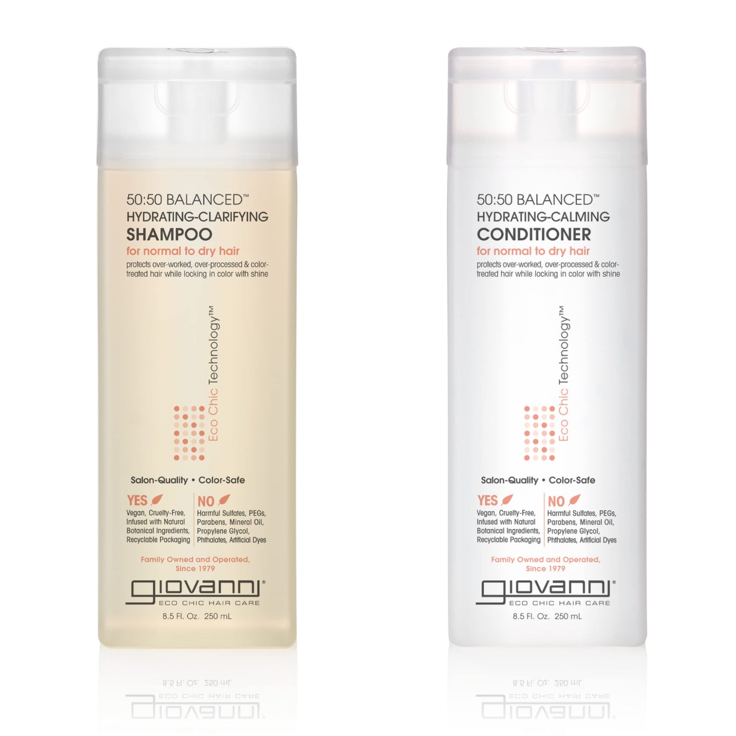 Giovanni 50:50 Balanced Shampoo and Conditioner Set - Clarifying Shampoo for Women & Men, Cleansing for Damaged, Frizzy Hair, Moisturizing Conditioner