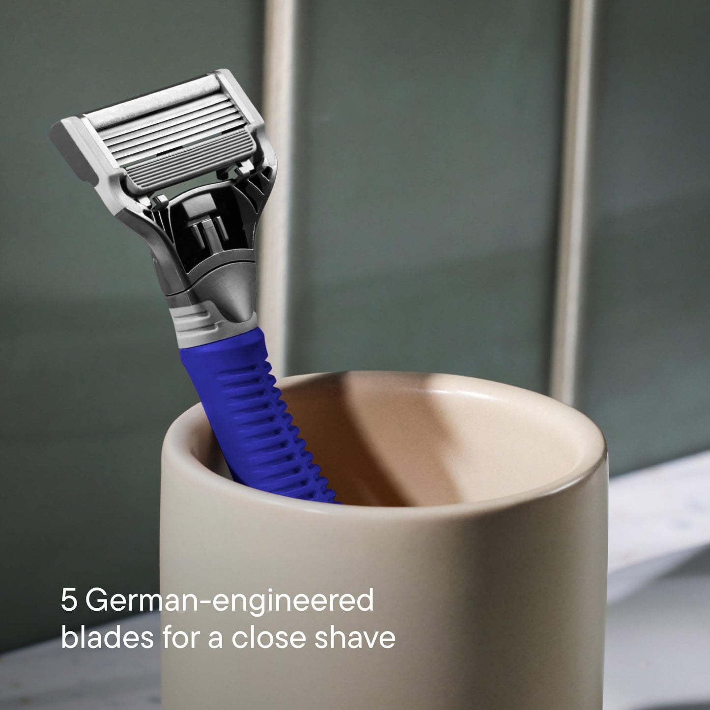 Harry's Original Shaving Kit for Men - Razor Handle, 3 Razor Blade Refills, Foaming Shave Gel, and Travel Blade Cover - German Engineered - Ocean Blue Beauty and Personal Care Harry's