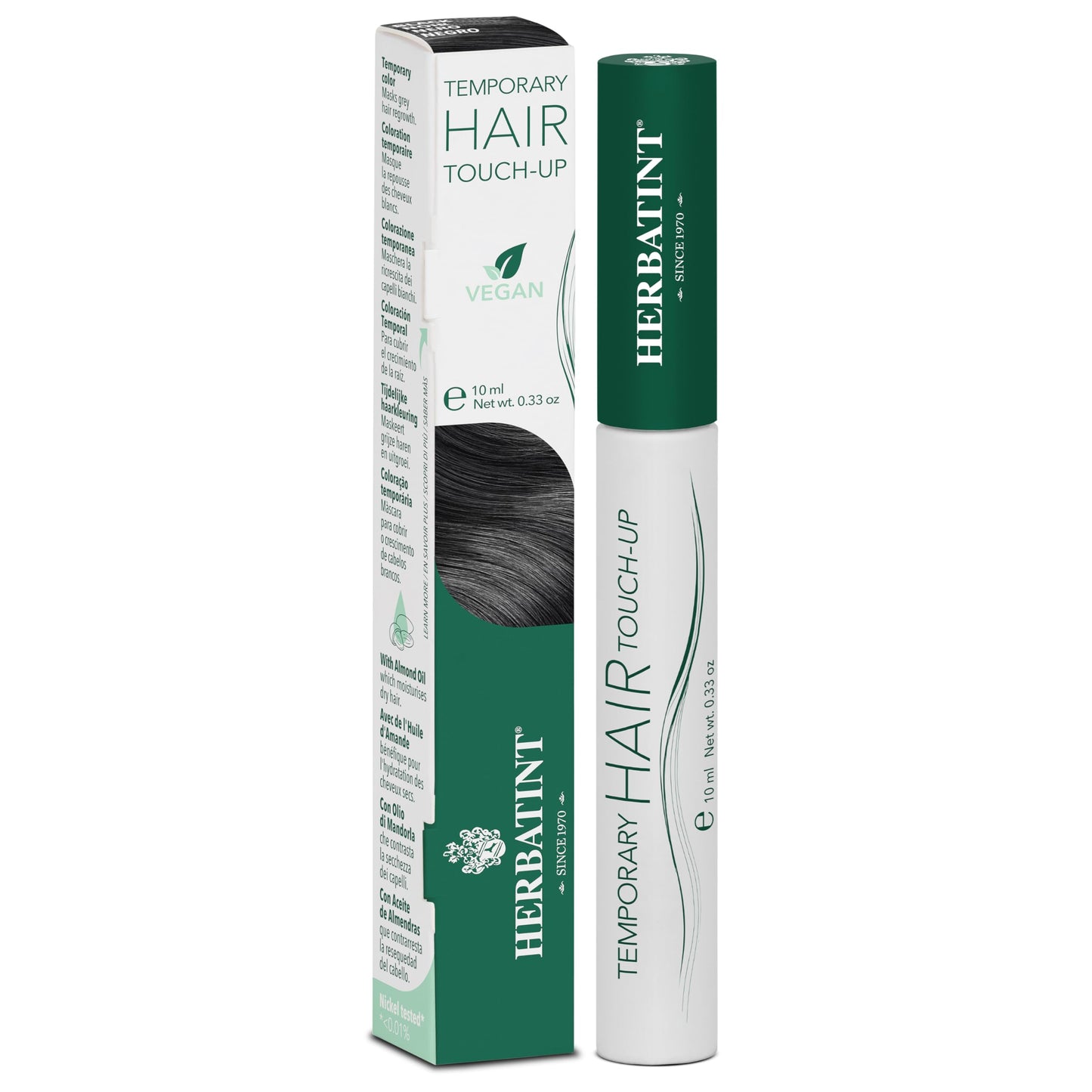 Herbatint Temporary Hair Touch-Up - Instantly Mask Grey Roots Between Coloring with Easy To Apply Precision Brush Kit - Natural-Looking Concealer