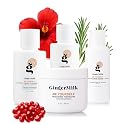 GINGER MILK Curly Hair Travel Set | Curly Method Kit with Shampoo, Hair Mask, Leave-In & Curl Defining Gel + Free Travel Bag | Nourishes, Hydrates