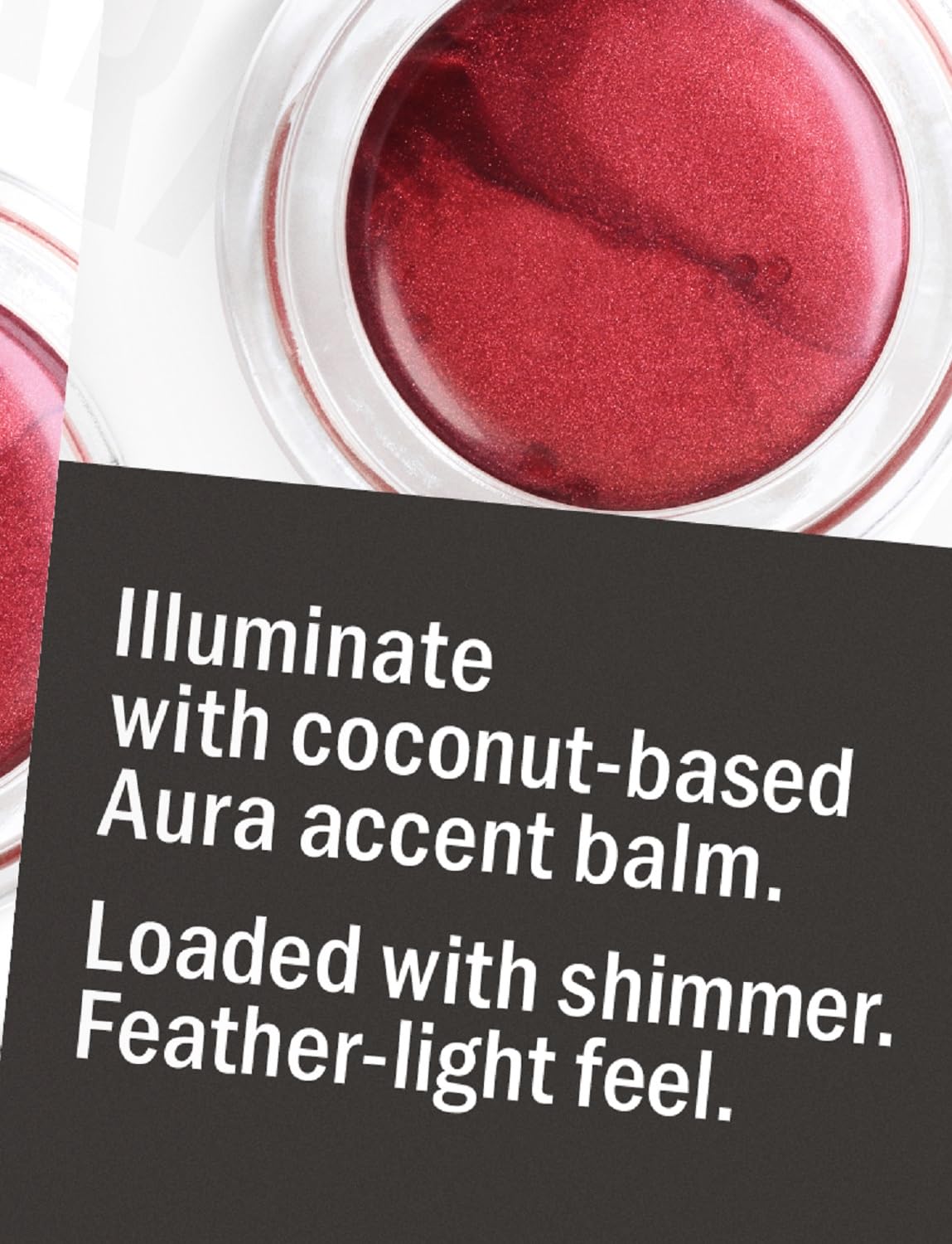 Hurraw! Aura Accent Balm, Crimson (sheer crimson red hue): Multi-use highlighter with shimmer. Natural cosmetic make-up. Clean beauty. Organic, Vegan