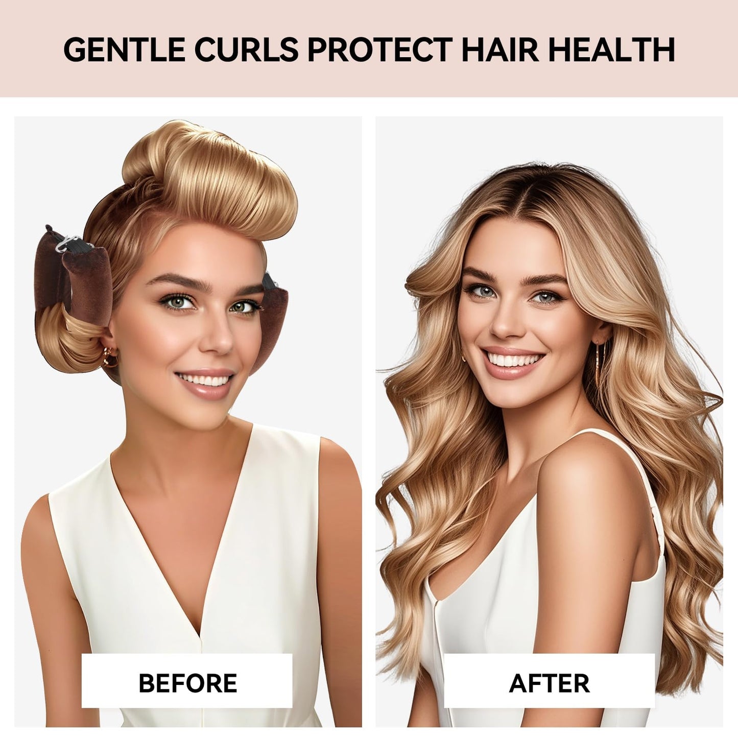 Togayu Heatless Curls Overnight Hair Care Set - Jumbo Velvet Hair Curlers Beauty and Personal Care Togayu