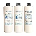 Hydrodermabrasion Solution, Aqua Peeling Serum, Solution for Wet Microdermabrasion, 3 bottles of 16 oz each, Natuderma Hydro Serum. MADE IN USA