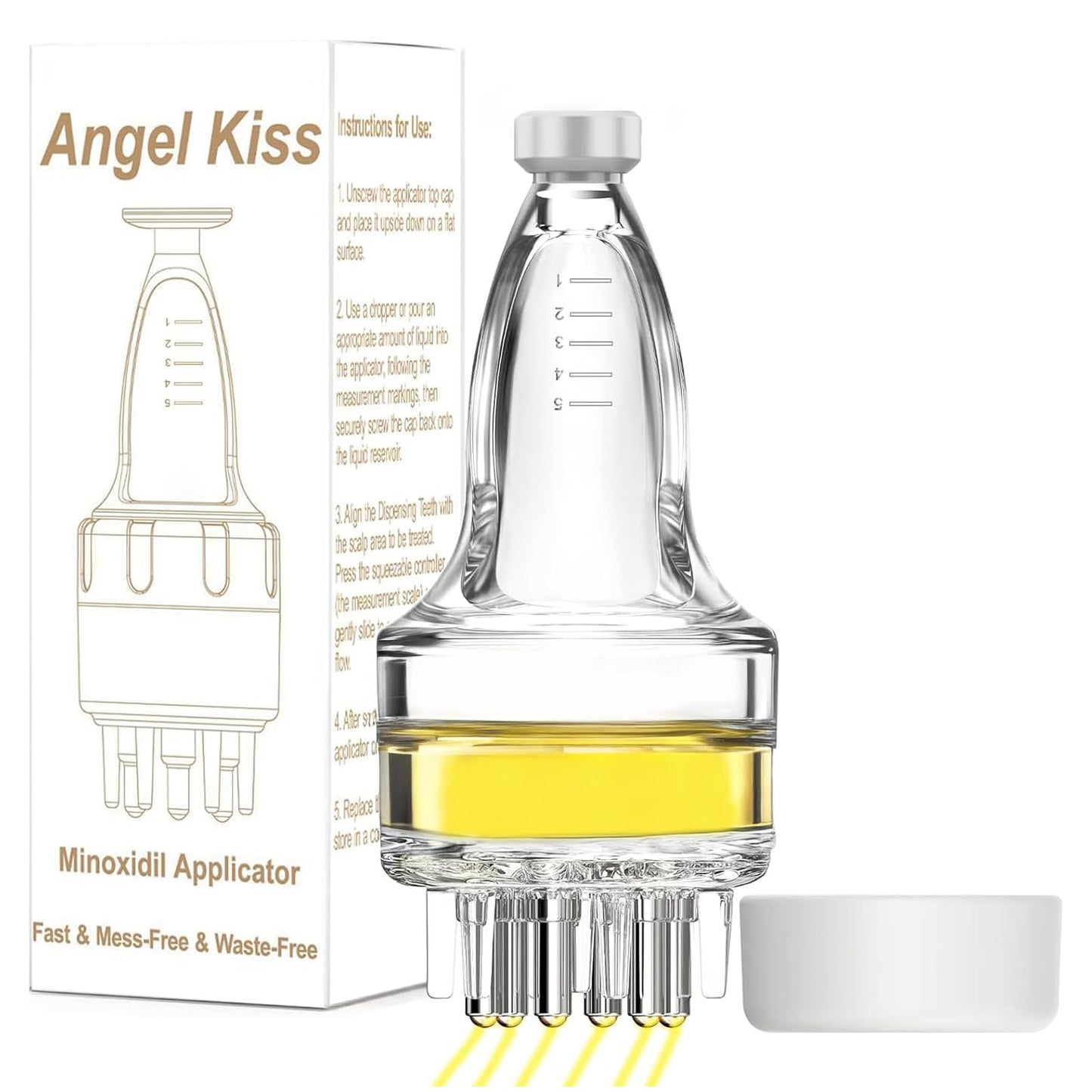 Minoxidil Applicator - Hair Oil Applicator - Oil Dispenser for Hair - Scalp Applicator Tool - Fast Efficient Delivery to Hair Roots & Messy-Free Beauty and Personal Care Angel Kiss