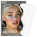 Leterly 24 Pcs Glitter Freckles Face Tattoo,Silver Face Glitter Makeup Patches Cute Sparkle Freckles Patches Waterproof Makeup Speckles for Face