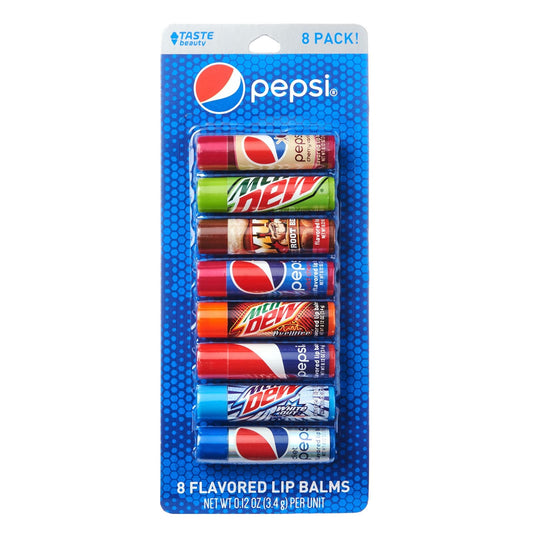 Taste Beauty Soda by Pepsi 8 Tube Variety Pack Flavored Lip Balm Beauty and Personal Care Taste Beauty