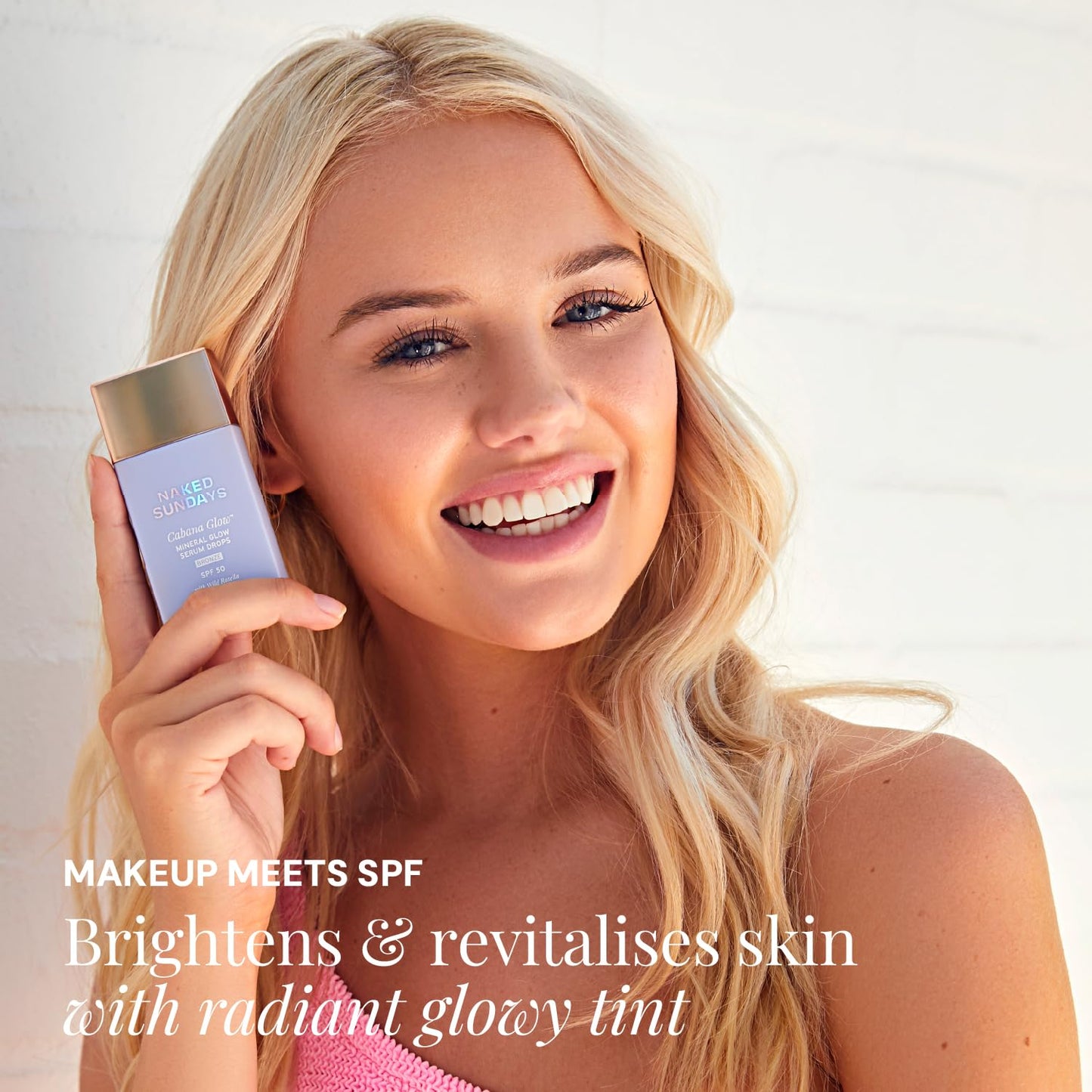 Naked Sundays CabanaGlow™ Illuminating Tint Mineral Serum Drops SPF 50 - Hydrating, Brightening, Zinc Oxide Daily Facial Sunscreen