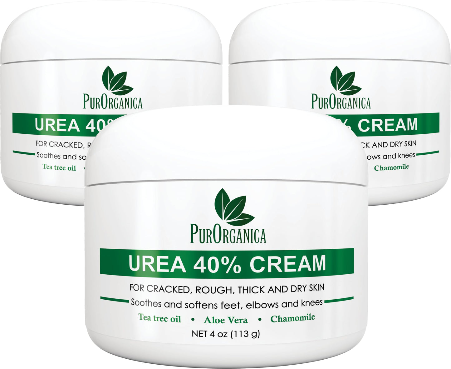 PurOrganica Urea 40% Foot Cream - Made in USA, Dermatologist Tested, Intensive Repair for Dry, Cracked Heels, Calluses & Rough Feet, Professional