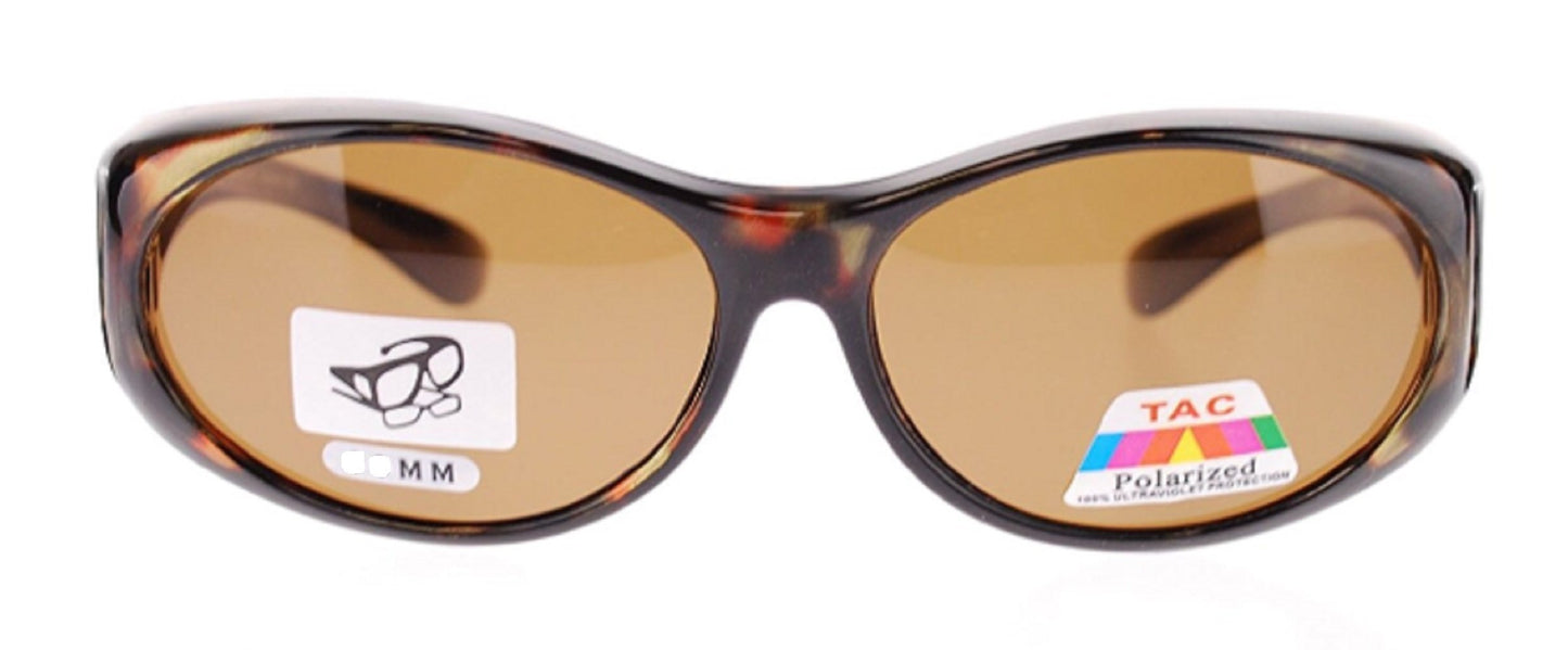 Polarized Fit Over Sunglasses 2866, Size Small, Tortoise