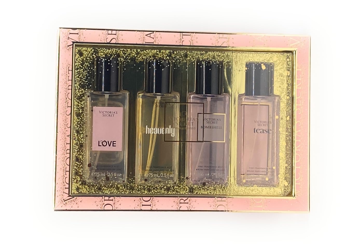 Victoria's Secret Best of Fine Fragrance Mist Heavenly Love Tease Bombshell 2.5 ounce Gift Set