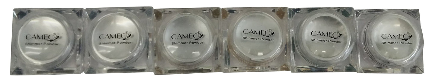 Cameo Cosmetics Body, Eyes, Face Dark Shimmer Powder Set, 6 Piece