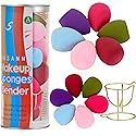 Makeup Sponge Blender Beauty Sponge Set 12pcs and Beauty Foundation Sponge Blender Holder 1PCS,Blending Sponges Cosmetic Puff Flawless for Cream