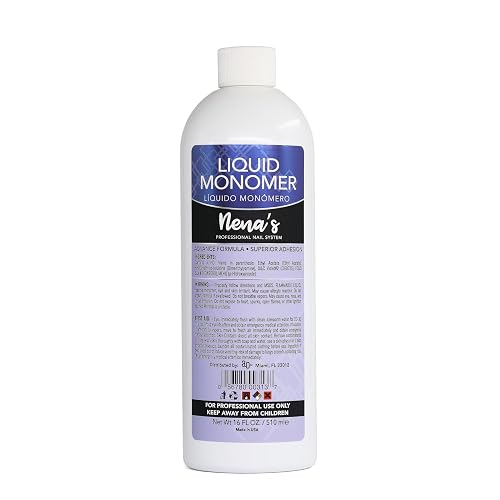 Professional Liquid Monomer by Nena's 16 fl oz, Advanced GlamourShield acrylic formula, no MMA, Non-Yellowing, Quick Dry, Strongest Adhesion, Acrylic Beauty & Personal Care Nena's