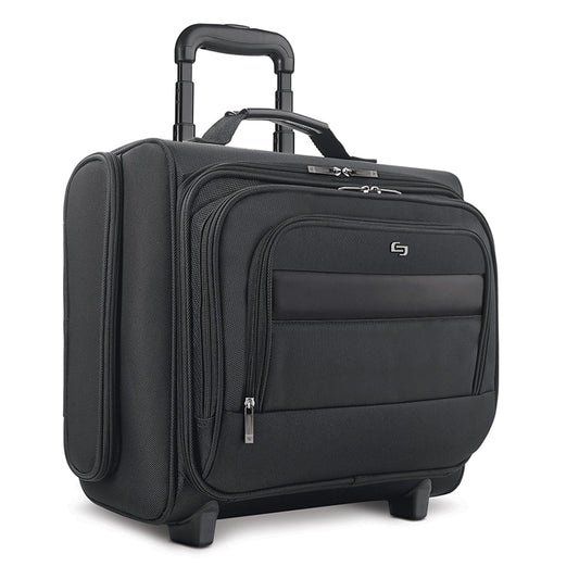 Solo New York Rolling Overnighter Catalog Case with Wheels - Roller Laptop Bag, Wheeled Briefcase for Women & Men, Carry On Size for Travel, Fits