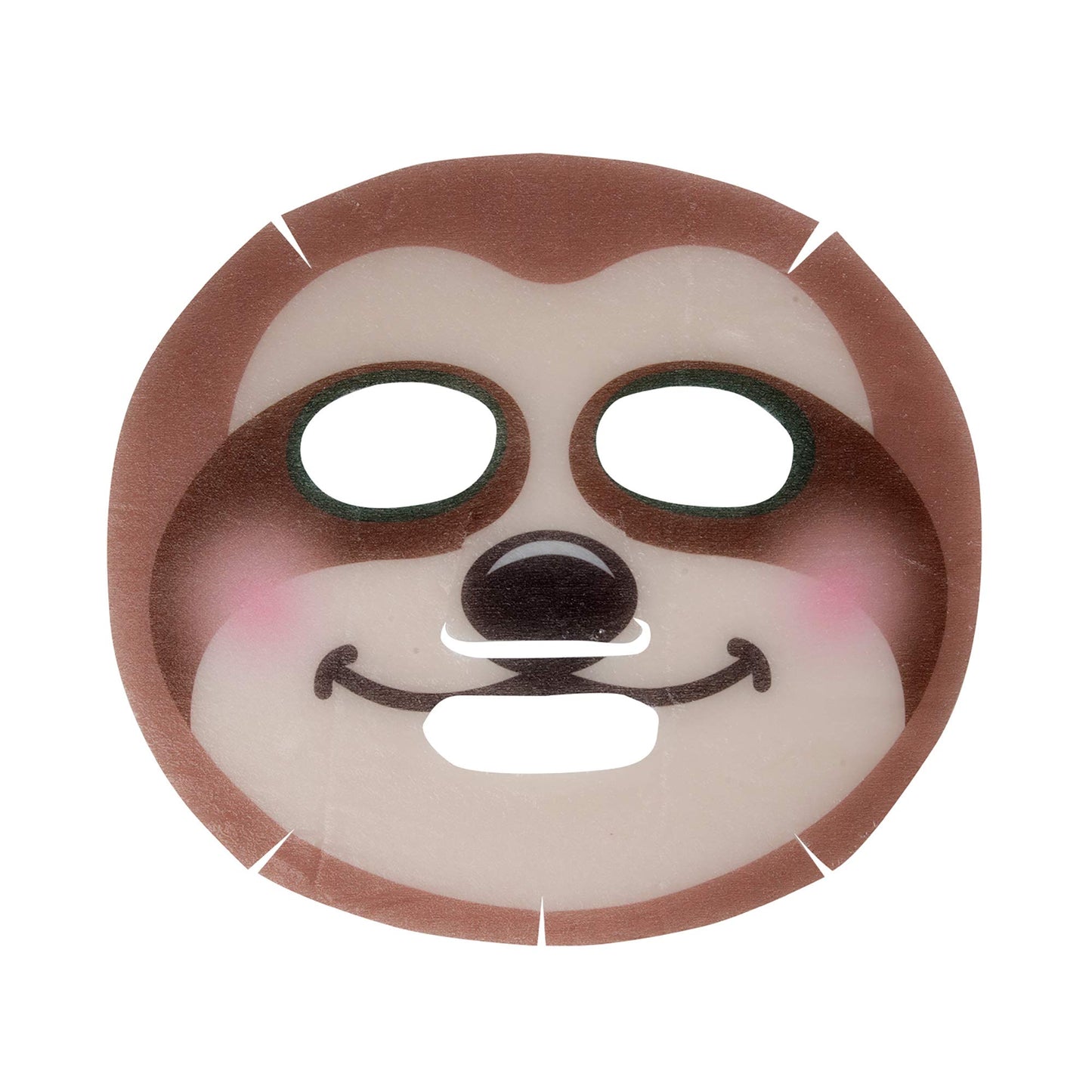 The Crème Shop Animal Sheet Mask, Korean, Hydrating, Collagen, Vitamin C, Anti-Aging - Pack of 3 (Sloth)