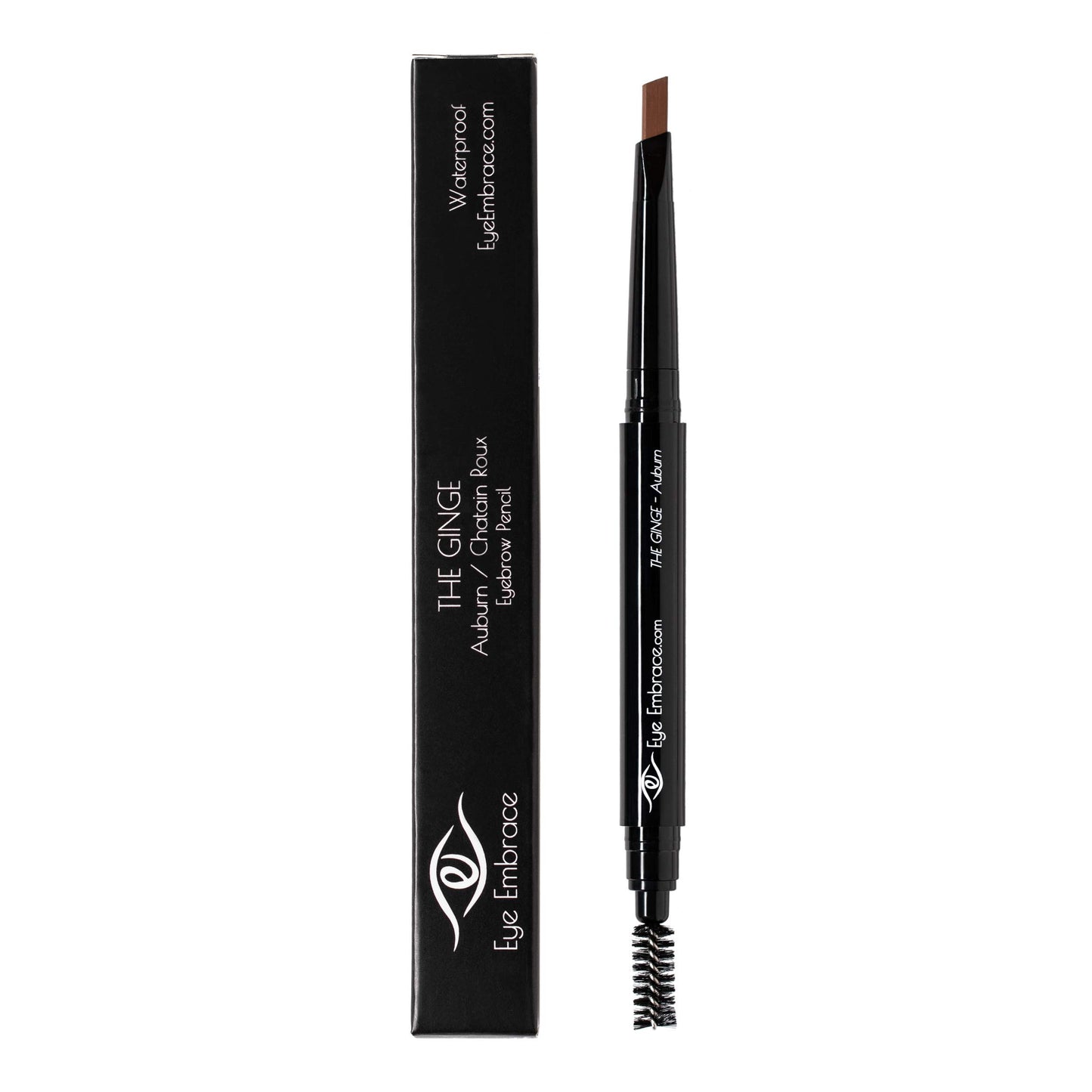 Eye Embrace The Ginge: Auburn Red Eyebrow Pencil - Waterproof, Double-Ended Automatic Angled Tip & Spoolie Brush, Cruelty-Free