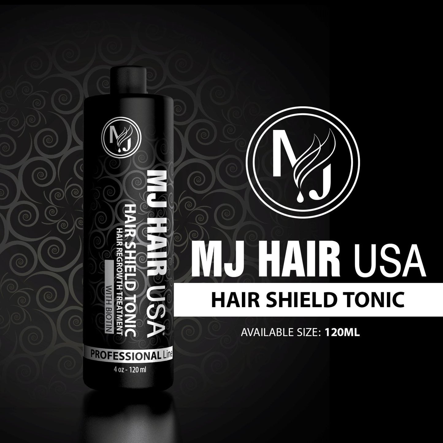 MJ HAIR USA Hair Regrowth Treatment Set (Shampoo, Conditioner, Tonic) - Unisex-Adults - Black - Unscented - Women - Female