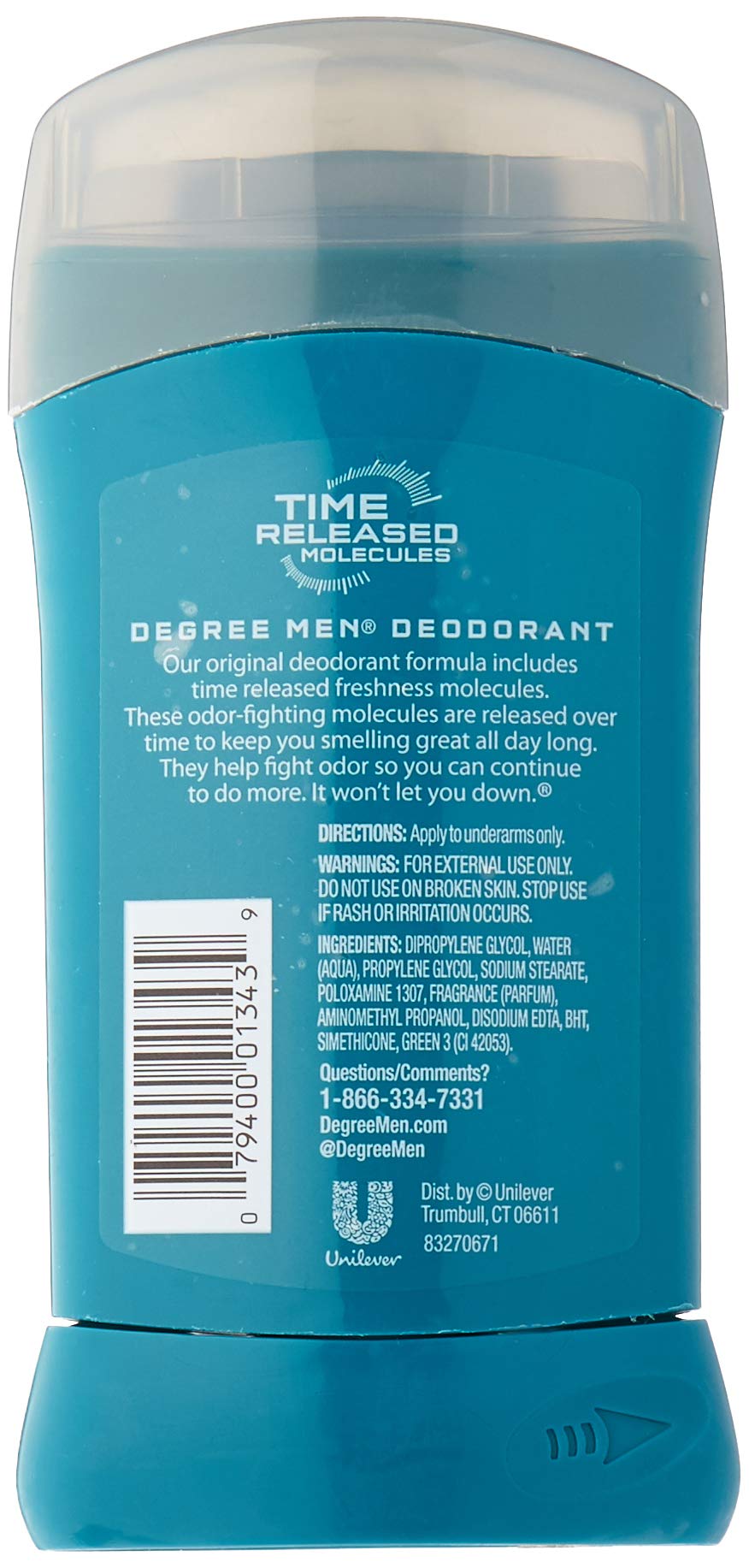 Degree Men Arctic Edge Deodorant Stick 3 oz (Pack of 4)