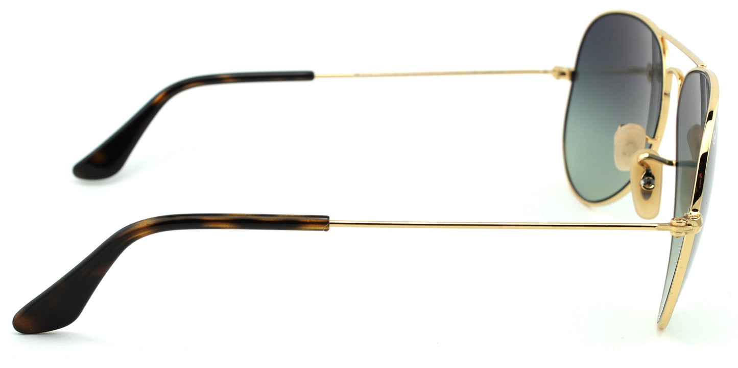 Ray-Ban unisex adult RB3025 Gradient sunglasses, Gold Frame/Light Grey Gradient Lens 181/71, Medium US