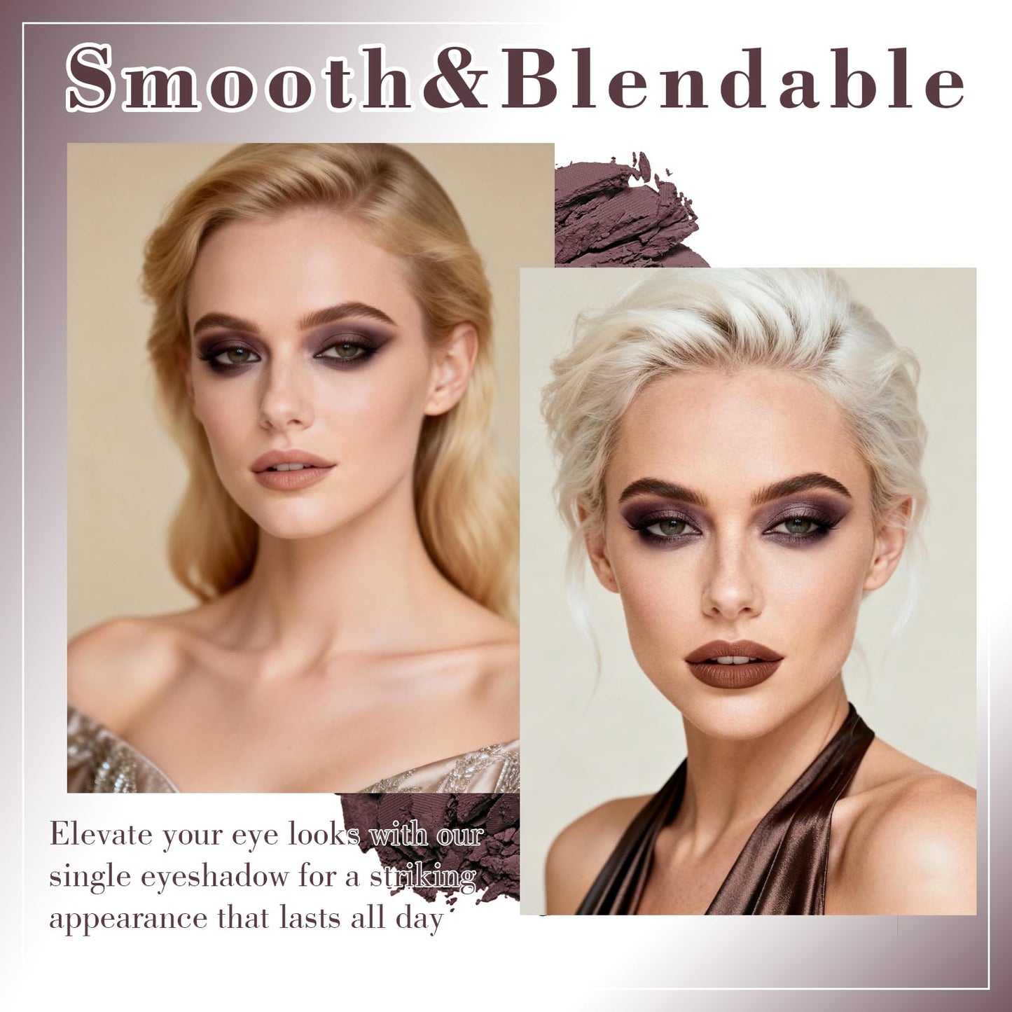 MEICOLY Velvet Plum Single Eyeshadow,Cream Matte Eye Shadow,Pressed Powder Eyeshadow,Matte Shade Eyelid Color Eye Makeup for Women and Girls,High Beauty and Personal Care MEICOLY