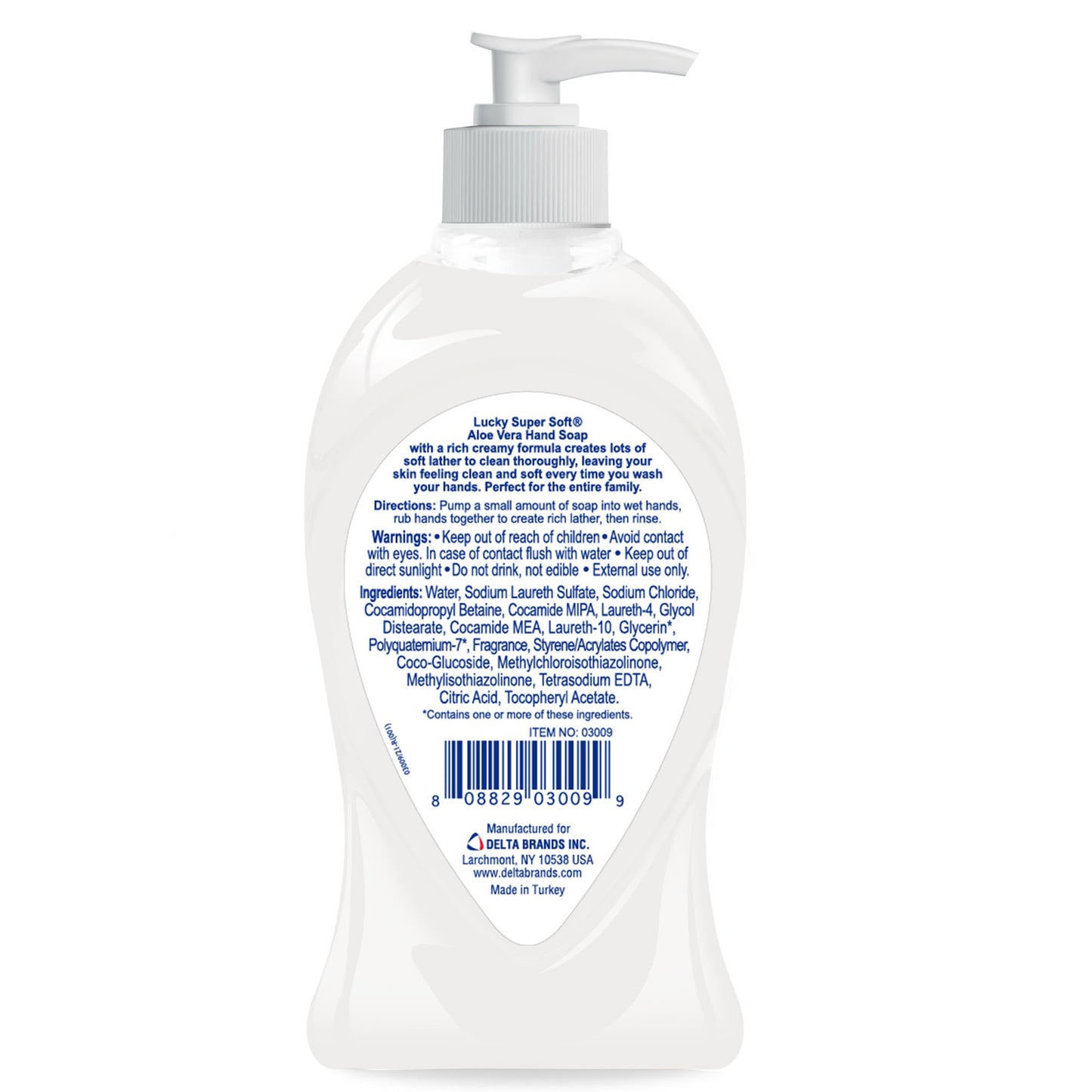 Lucky Super Soft Liquid Hand Soap, Aloe Vera, 13.5 Fluid Ounce