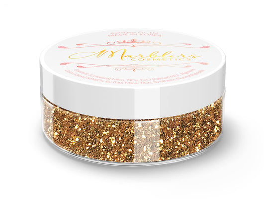 MARBLERS Twinkle Face & Body Glitter [Dark Gold] 0.18oz (5g) | Fine | Non-Toxic | Vegan | Cruelty-Free | Festival, Rave & Party Makeup | Eye, Hair