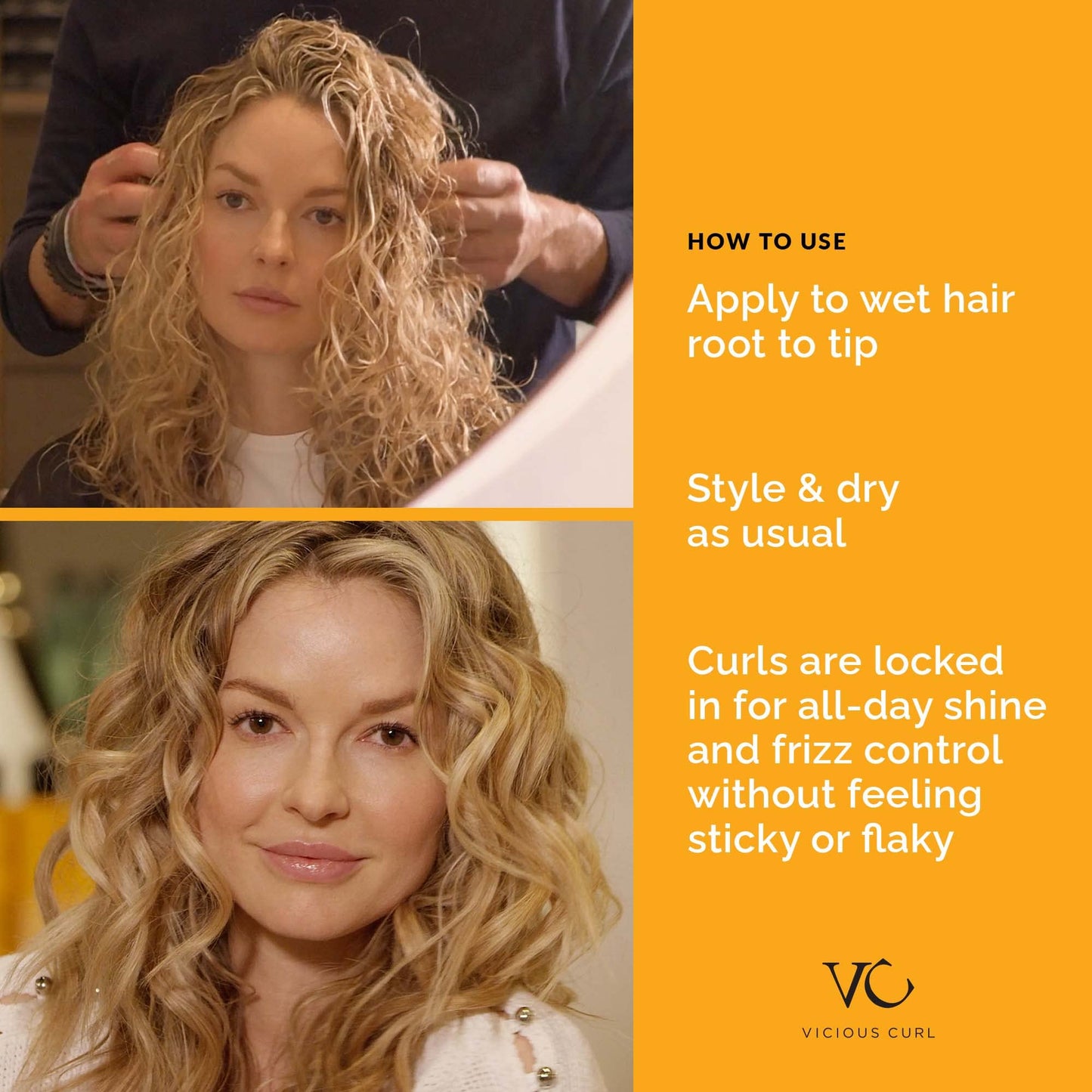 VICIOUS CURL Curl Lock GEL (6 Fl Oz), Strengthens hair, soothes scalp, adds shine & softness, For curly hair, No Harsh Chemicals, Natural scent