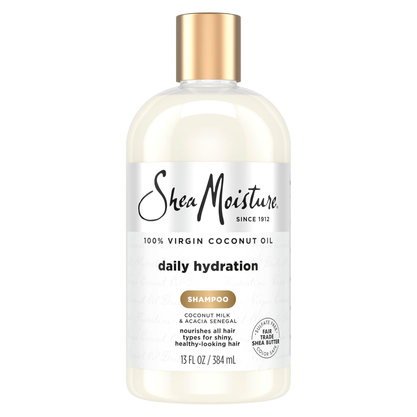 Shea Moisture Daily Hydration Shampoo Virgin Coconut Oil for All Hair Types Sulfate-Free 13 oz Beauty and Personal Care Shea Moisture