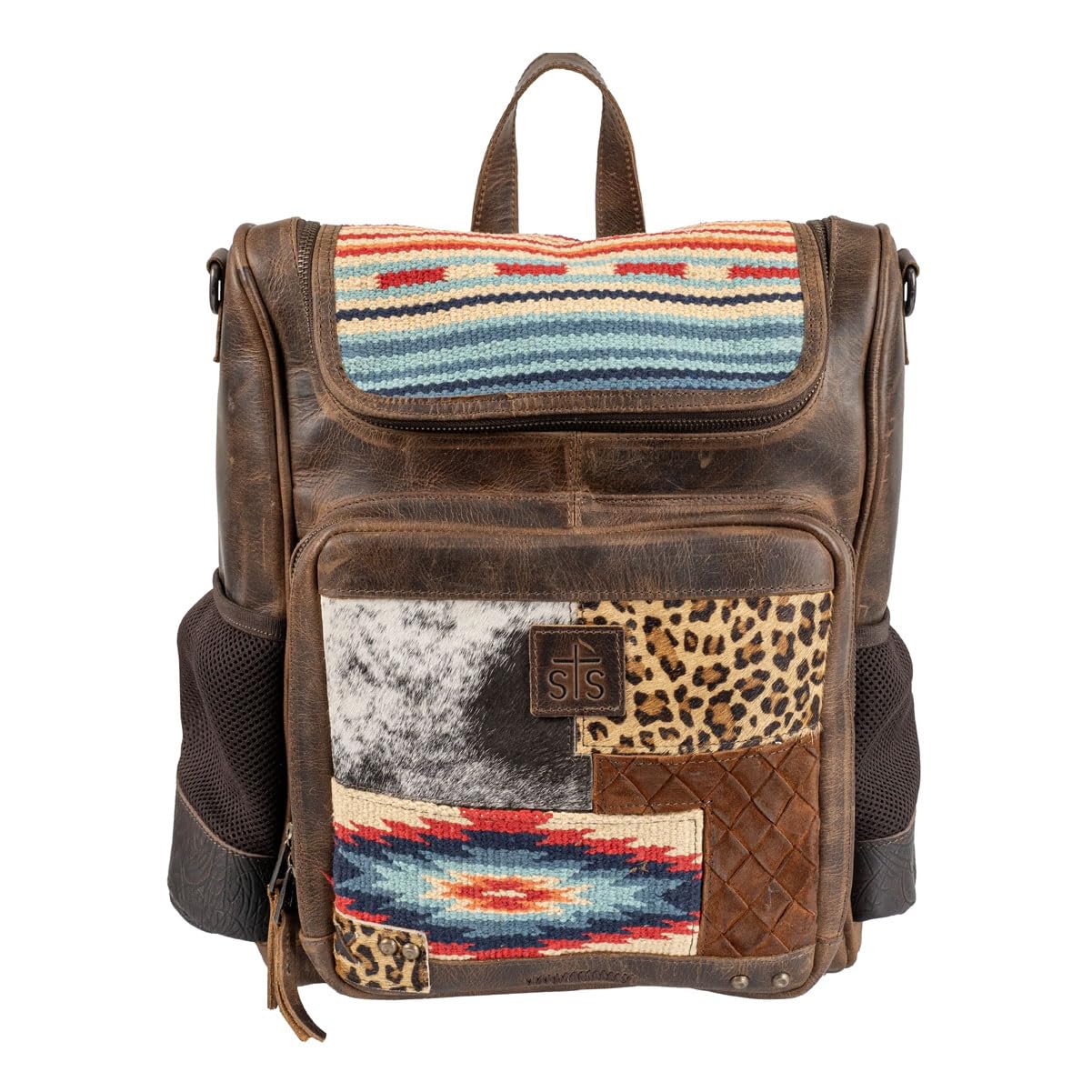 STS Ranchwear Womens Chaynee Mountain Laini Multi-Color Leather Backpack OS