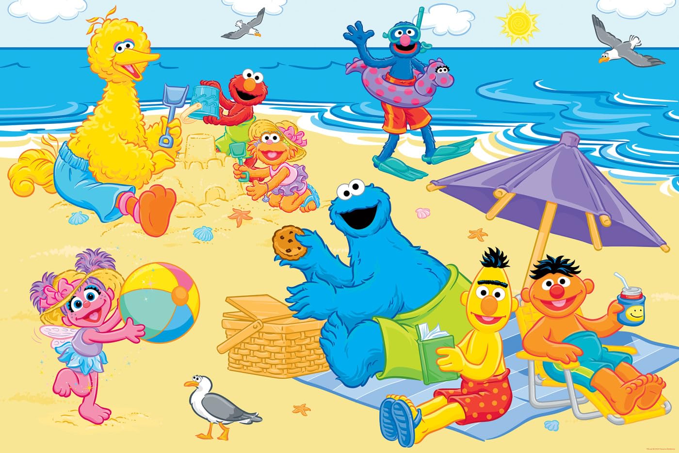 Masterpieces Sesame Street - Fun in The Sun 24pc Floor Puzzle