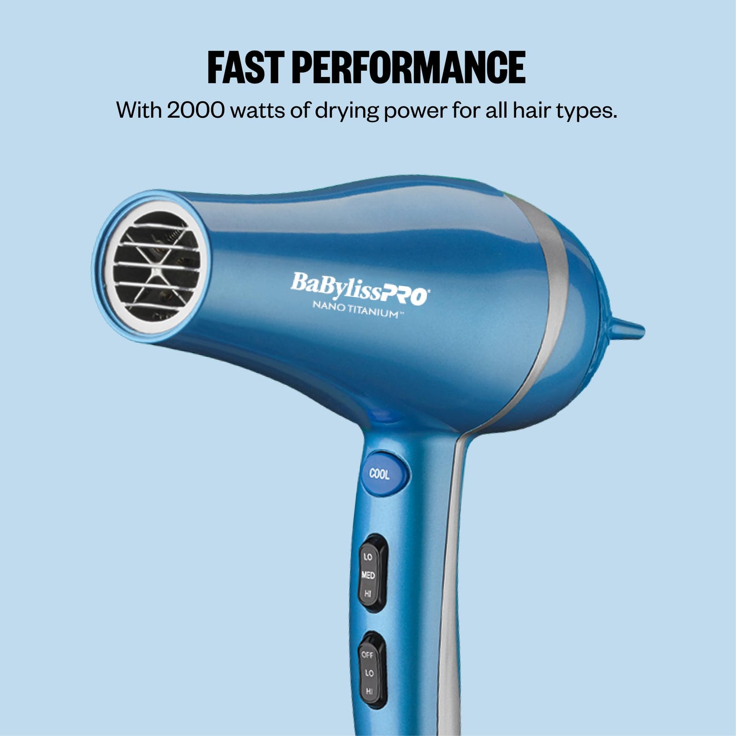 BaBylissPRO Hair Dryer, Nano Titanium 2000-Watt Blow Dryer, Hair Styling Tools & Appliances, BNT5548 Beauty and Personal Care BaBylissPRO