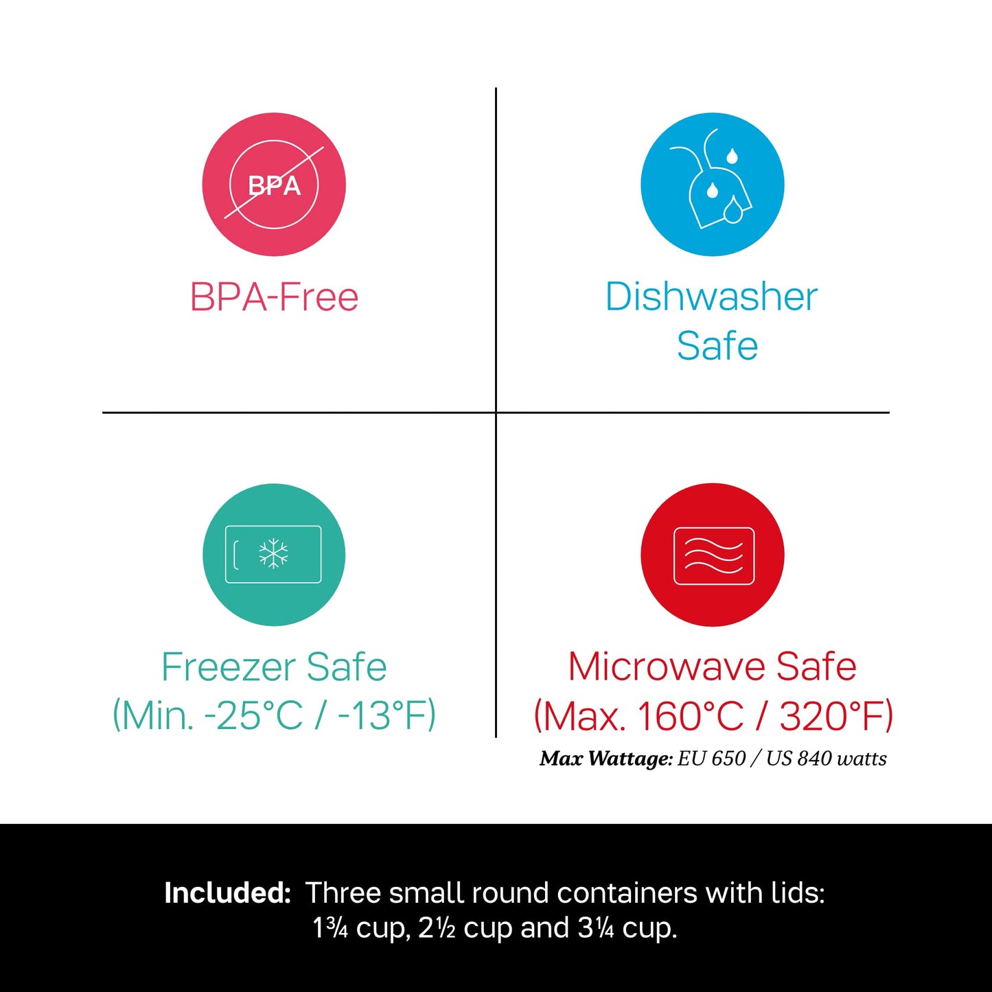 Tupperware Brand Vent ‘N Serve Container Set - 3 Small Round Containers to Prep, Freeze & Reheat Meals + Lids - Dishwasher, Microwave & Freezer Safe…