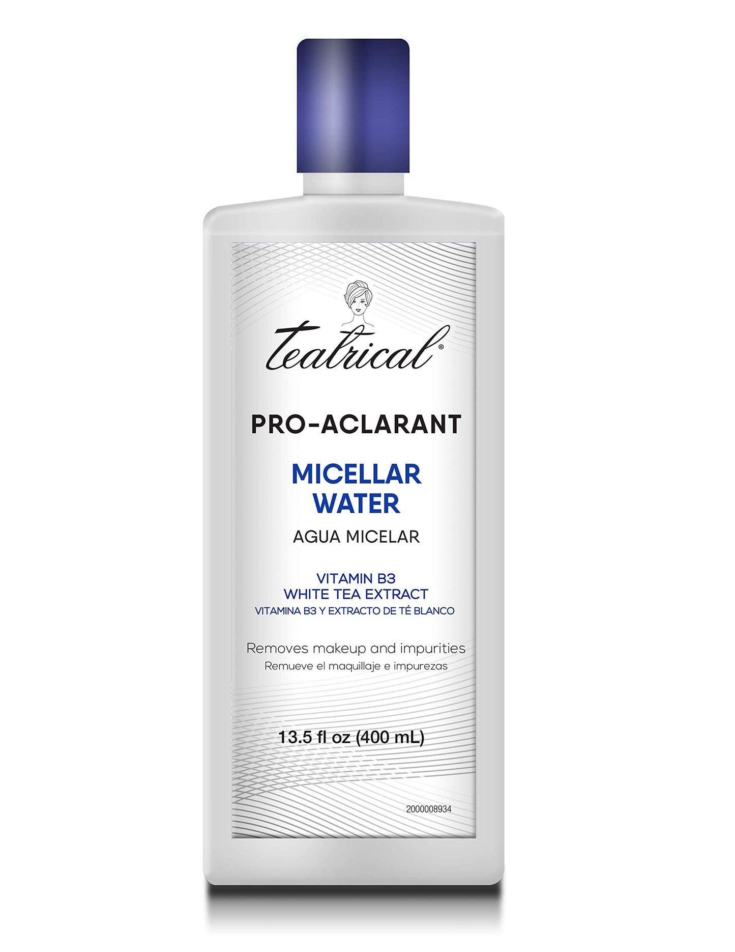 TEATRICAL Pro-Aclarant Micellar Water Cleanser & Makeup Remover, 13.5 Ounce