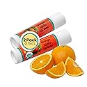Desert Oasis Skincare | USDA Organic Orange Lip Balm - 70% Jojoba Oil with Beeswax - Natural Orange Essential Oil - Nourishes & Softens Dry Lips
