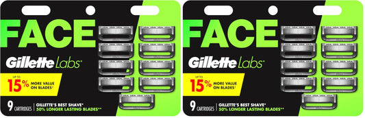GilletteLabs Razor Blade Refills,Ultimate Precision Trimmer,5 Bladed Refills,Compatible with Exfoliating Bar and Heated Razors,9 Count (Pack of 2) Beauty and Personal Care Gillette Default Title