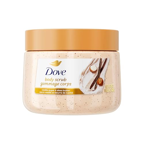 Dove Vanilla Sugar & Shea Butter Body Scrub Exfoliates and Deeply Nourishes for Smooth, Radiant Skin 15 oz Beauty & Personal Care Dove