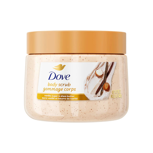 Dove Vanilla Sugar & Shea Butter Body Scrub Exfoliates and Deeply Nourishes for Smooth, Radiant Skin 15 oz Beauty & Personal Care Dove