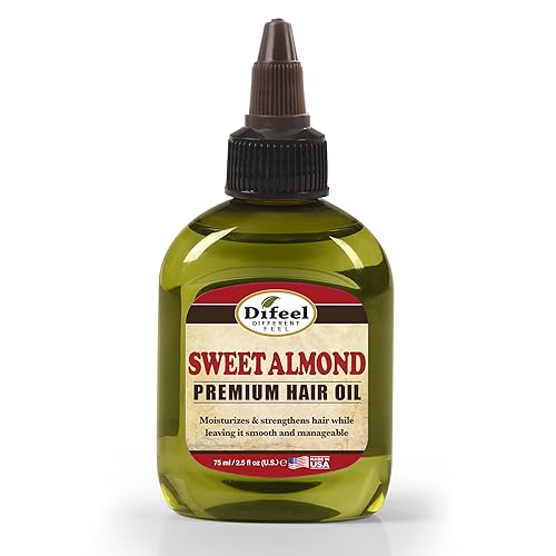 Difeel Premium Natural Hair Care Oil - Sweet Almond Oil 2.5 ounce
