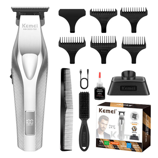 KEMEI KM-3023-702 Professional Hair Clipper for Men, Zero Gapped Cordless Beard Trimmer, Barber Clippers with USB Rechargeable, Edgers, Fade Clipper Beauty and Personal Care KEMEI